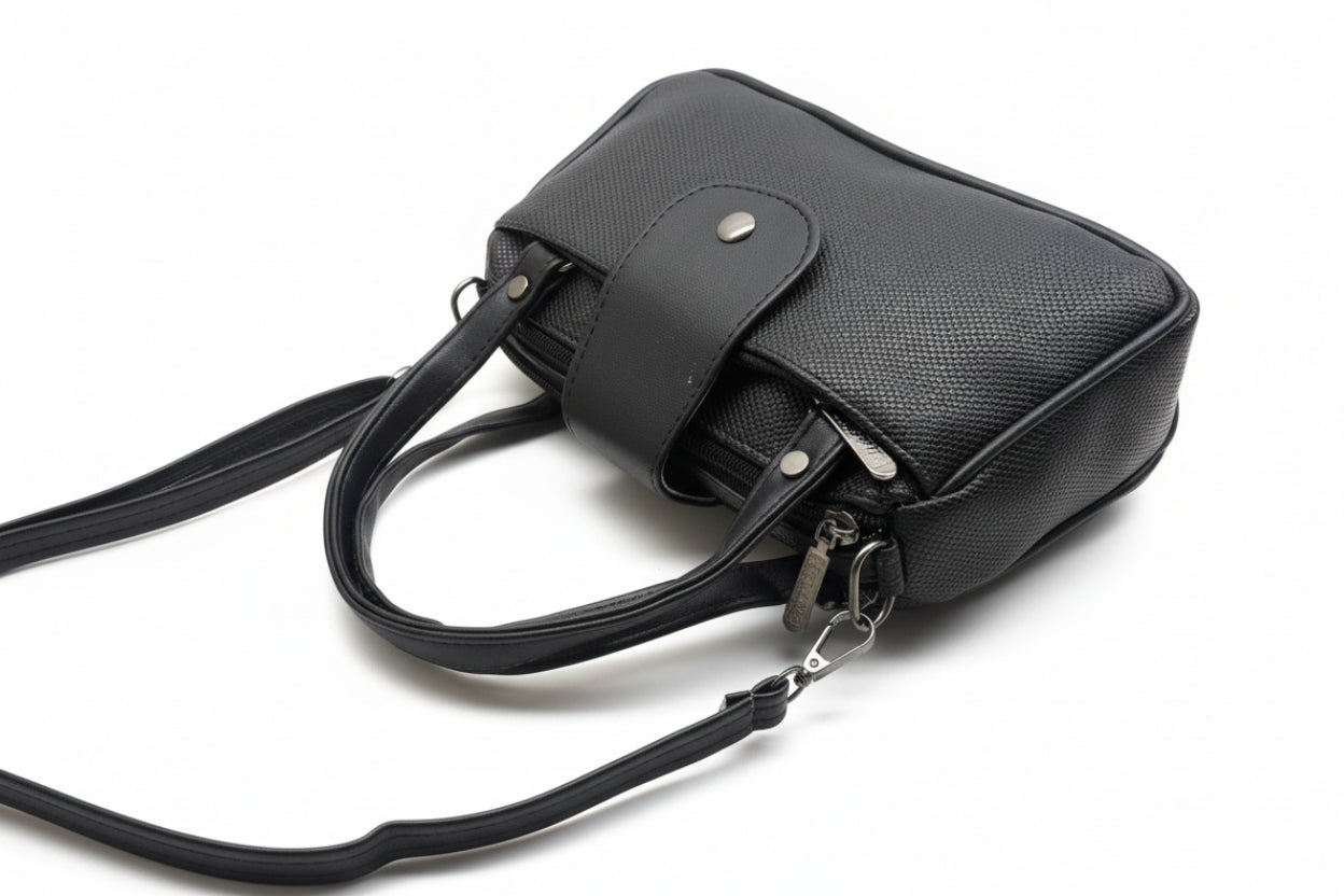 Women Mini Handbag with Sling Strap | Small Stylish Hand Carry Bag | Multi Compartment