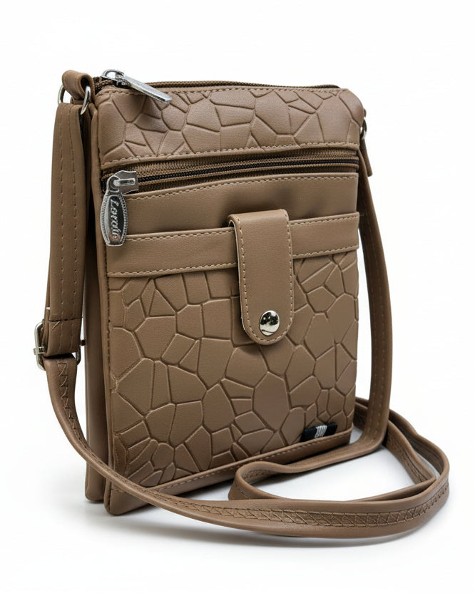 Women Crossbody Sling Bag | Premium PU Leather Small Side Bag for Girls & Ladies | Adjustable Strap | Multiple Zipper Pockets | Lightweight Daily Use Purse