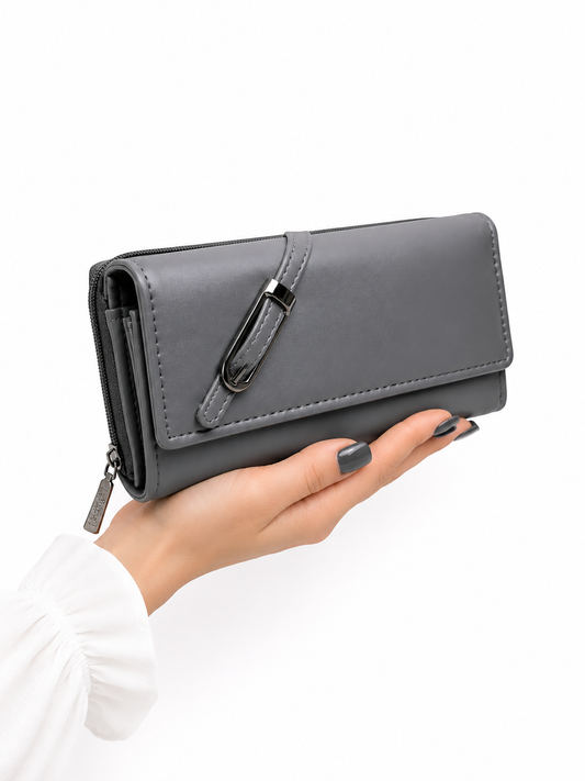 BATUTA Women’s Premium Long Wallet for Women | PU Leather Clutch Wallet | Multiple Card Slots | Cash & Coin Pocket | Stylish Ladies Purse