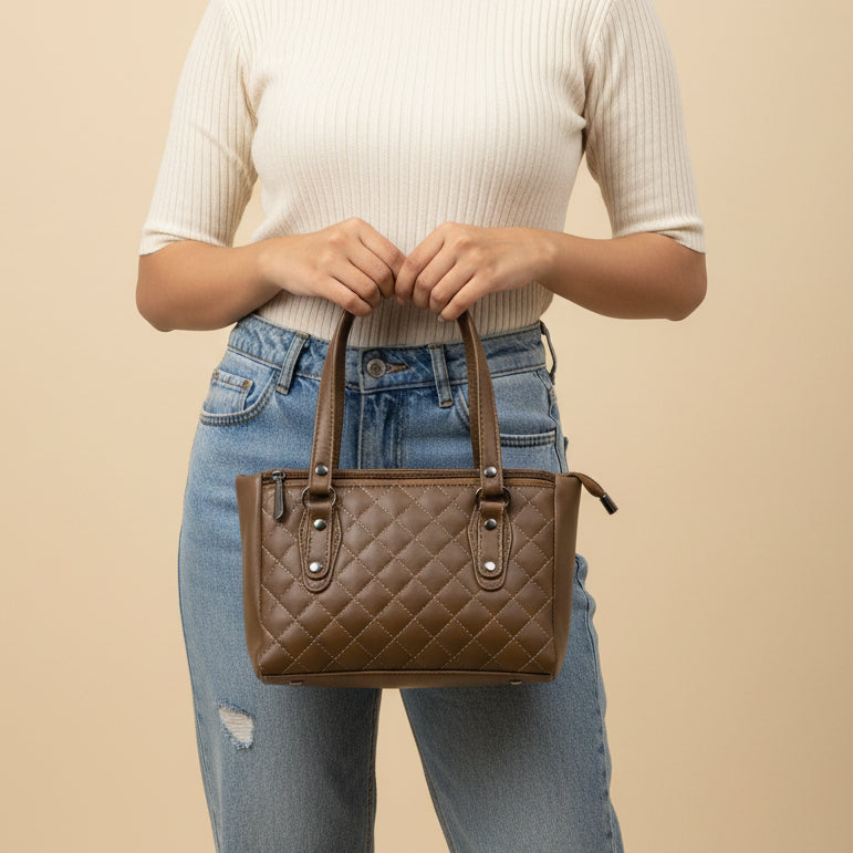 BATUTA HUB Small Hand Bag for Women, PU Leather, Stylish and Lightweight, Top Hand Held Bag