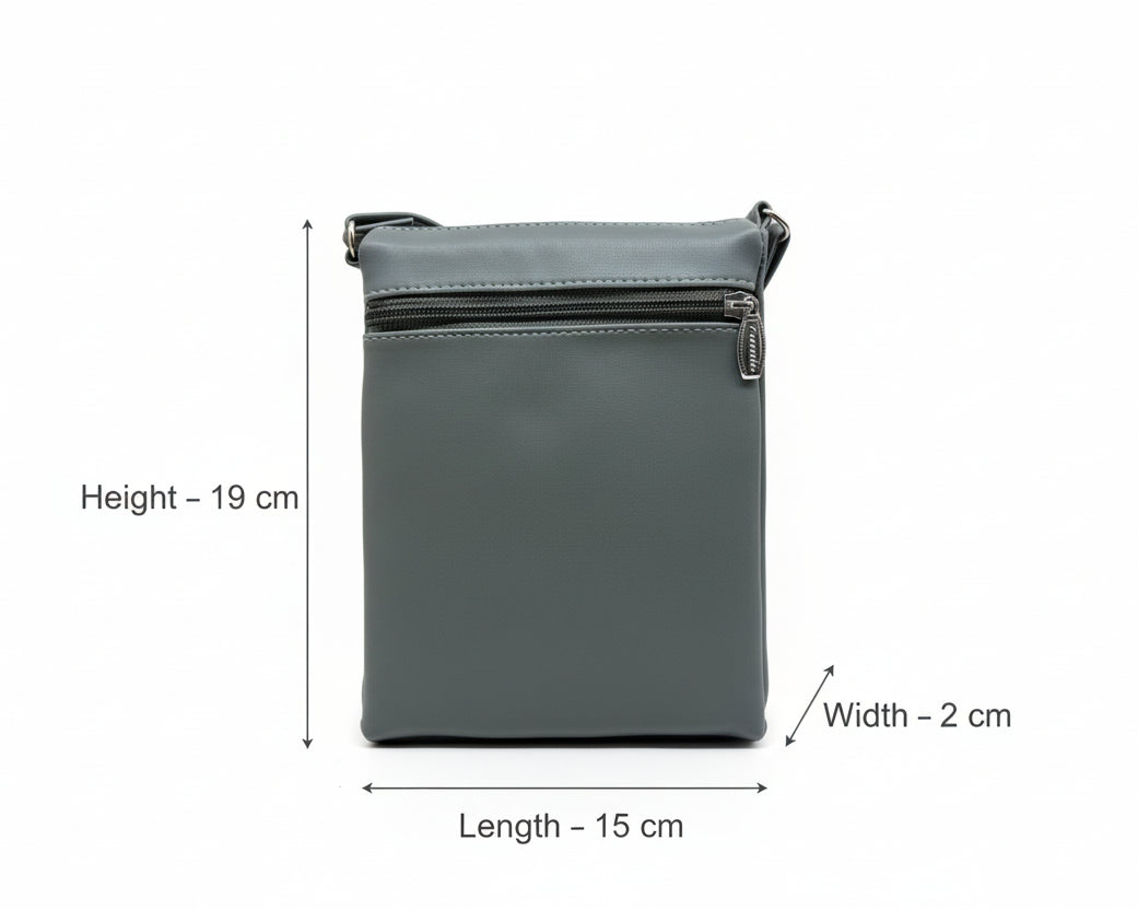 Women Crossbody Sling Bag | Premium PU Leather Small Side Bag for Girls & Ladies | Adjustable Strap | Multiple Zipper Pockets | Lightweight Daily Use Purse