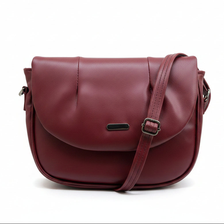 Elegant Flap Closure Crossbody Shoulder Bag with Multiple Compartments
