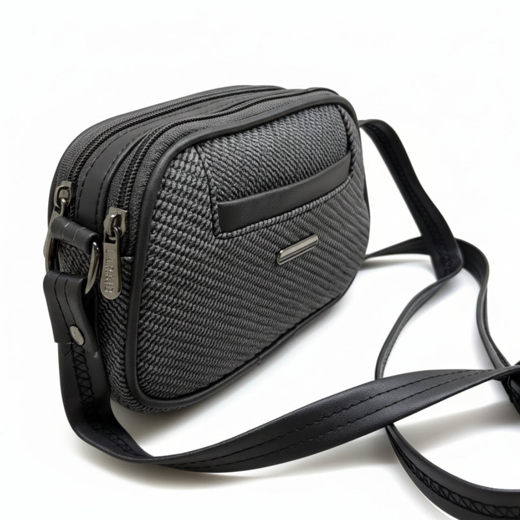 Women Compact Sling Bag | Small Crossbody Shoulder Bag | Multi Pocket | 2 Compartments | Adjustable Strap