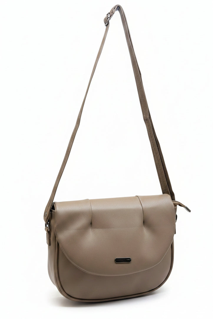 Elegant Flap Closure Crossbody Shoulder Bag with Multiple Compartments