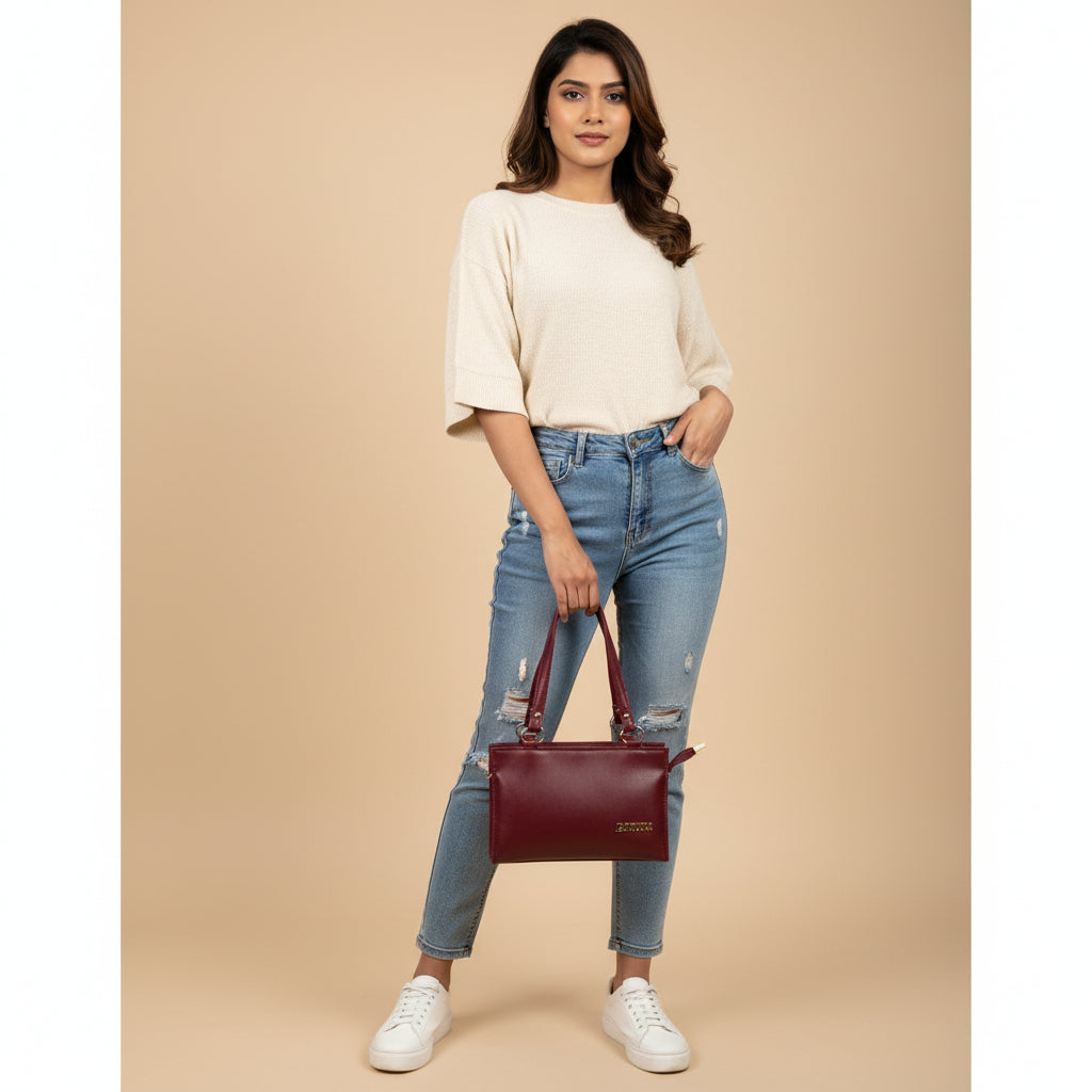 BATUTA Luxury Leather Large Capacity Bag for Women – Stylish PU Leather Satchel Handbag with Multiple Pockets Perfect Travel Bag for Women and Girls