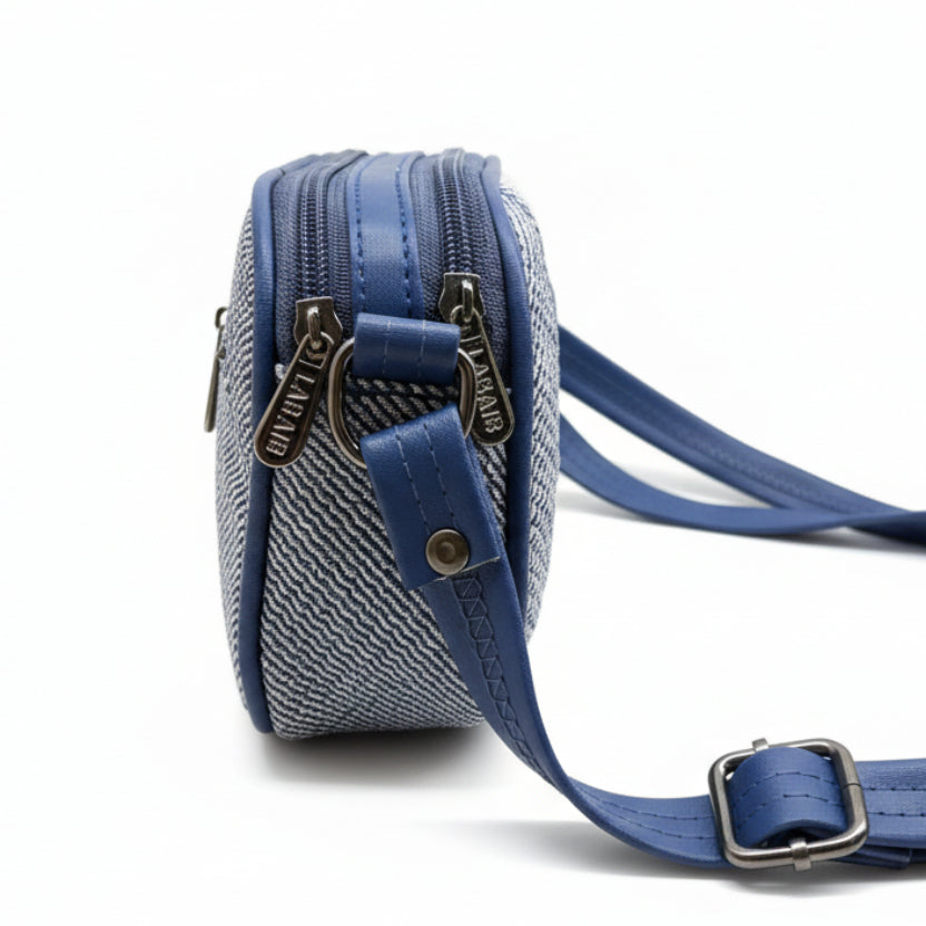 Women Compact Sling Bag | Small Crossbody Shoulder Bag | Multi Pocket | 2 Compartments | Adjustable Strap