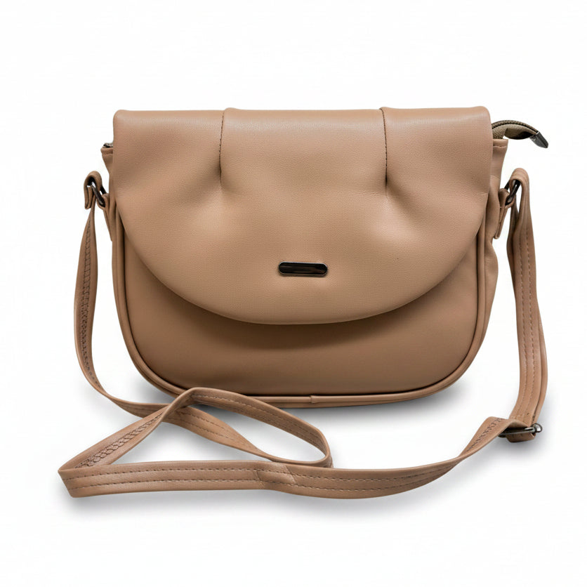 Elegant Flap Closure Crossbody Shoulder Bag with Multiple Compartments