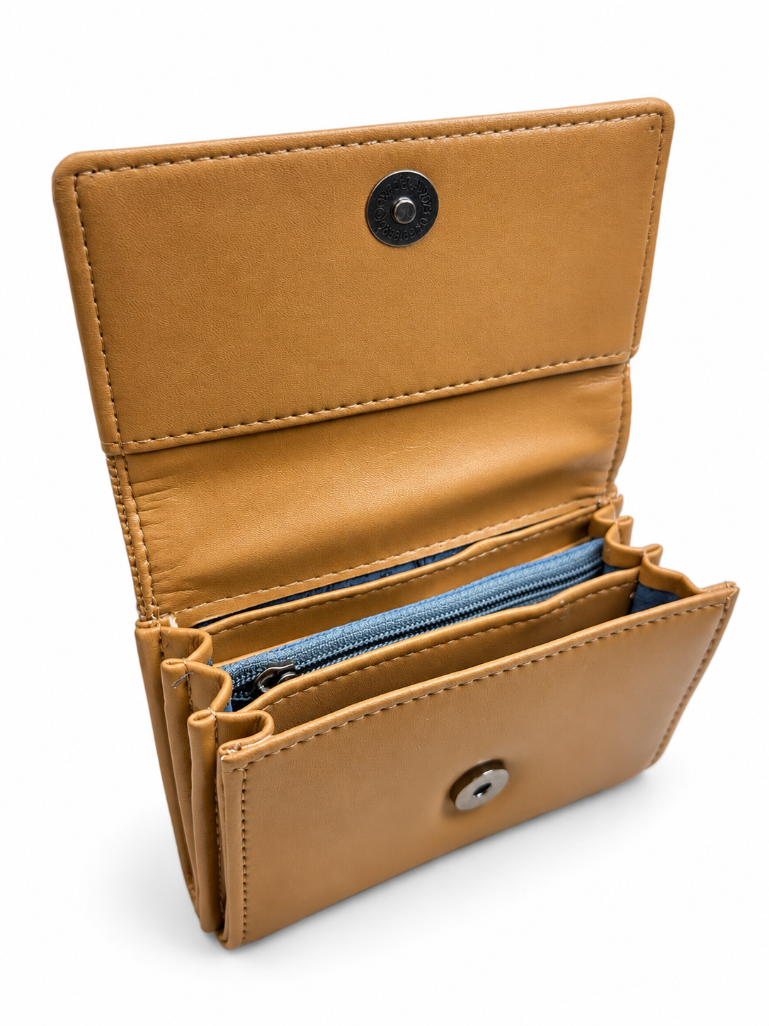 BATUTA Women Bi-Fold PU Leather Wallet | Card Holder | Coin Pocket | Compact Ladies Wallet | Olive Grey
