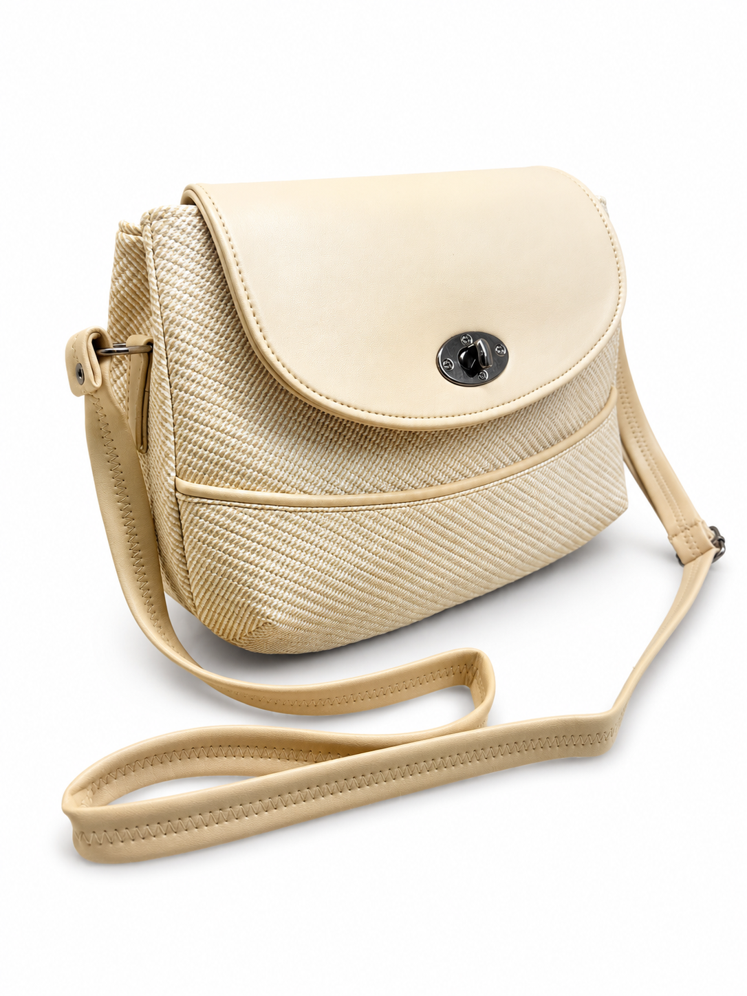 Women’s Stylish Textured Sling Bag | Crossbody Shoulder Bag with Magnetic Flap Closure | Multi-Compartment Everyday Handbag