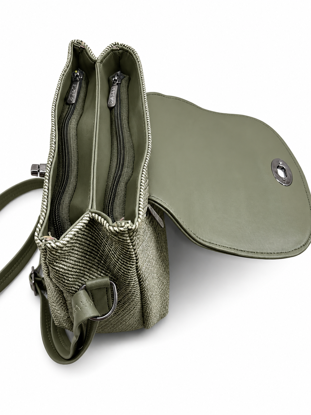 Women’s Stylish Textured Sling Bag | Crossbody Shoulder Bag with Magnetic Flap Closure | Multi-Compartment Everyday Handbag