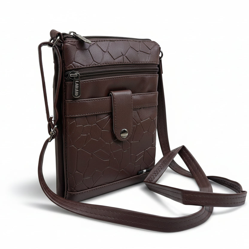 Women Crossbody Sling Bag | Premium PU Leather Small Side Bag for Girls & Ladies | Adjustable Strap | Multiple Zipper Pockets | Lightweight Daily Use Purse