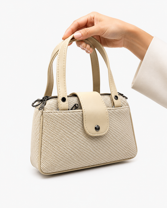 Women’s Stylish Handbag with Detachable Sling Strap | Multi-Pocket Casual Tote Bag for Daily Use