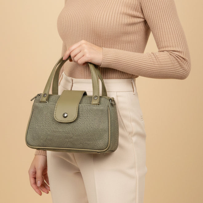 Women Mini Handbag with Sling Strap | Small Stylish Hand Carry Bag | Multi Compartment