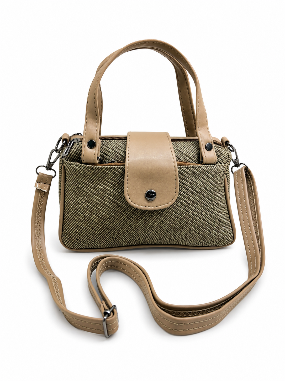 Women’s Stylish Handbag with Detachable Sling Strap | Multi-Pocket Casual Tote Bag for Daily Use