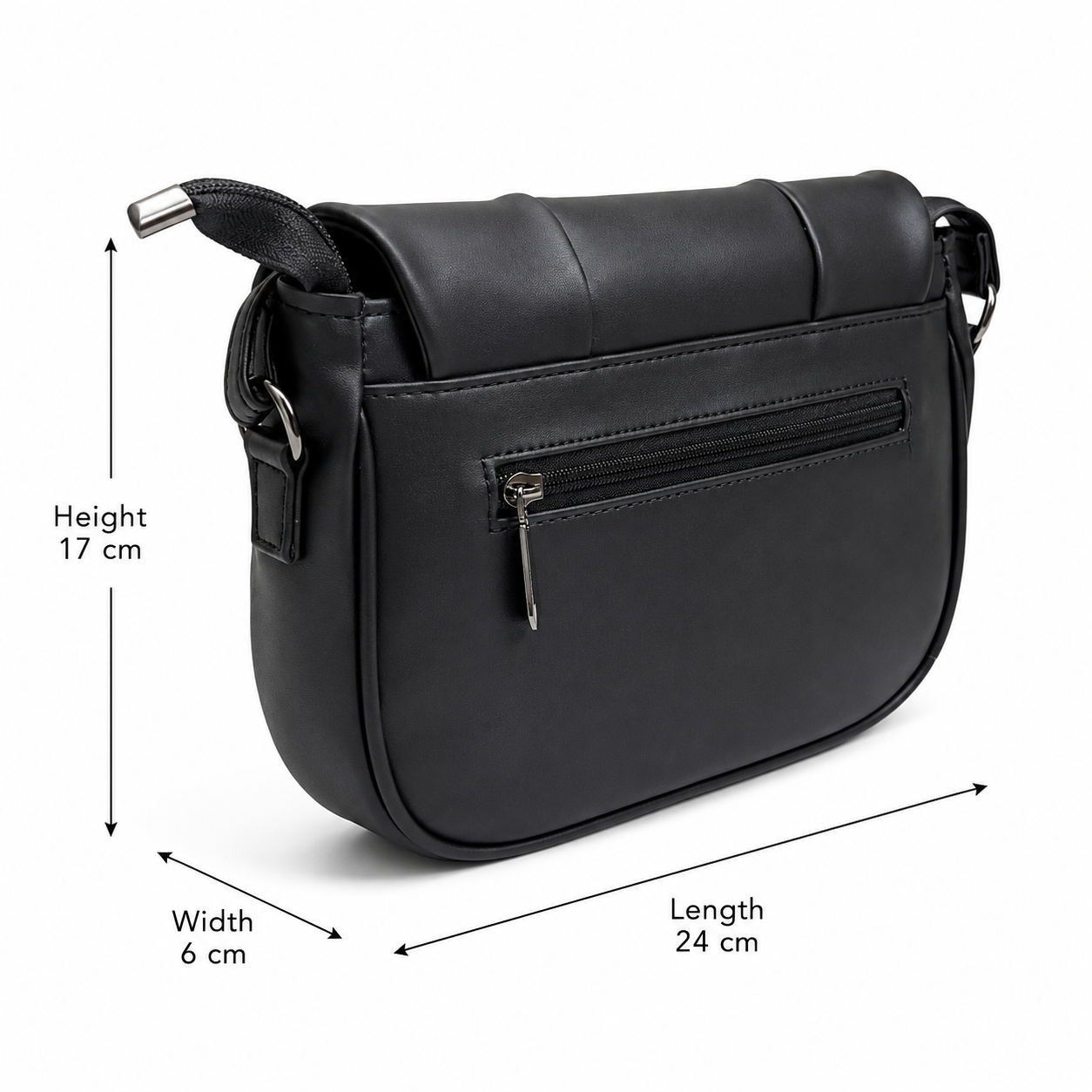 Elegant Flap Closure Crossbody Shoulder Bag with Multiple Compartments