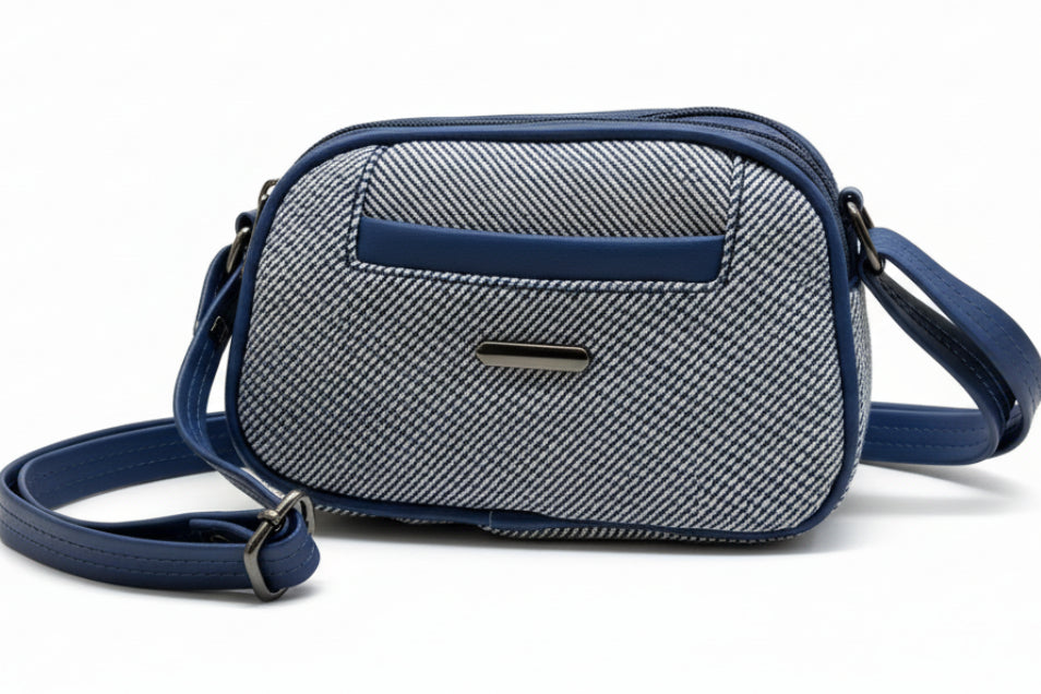 Women Compact Sling Bag | Small Crossbody Shoulder Bag | Multi Pocket | 2 Compartments | Adjustable Strap