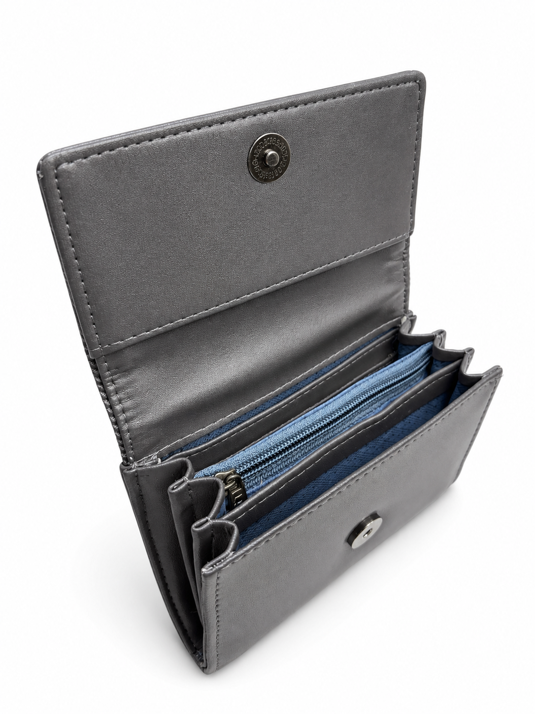 BATUTA Women Bi-Fold PU Leather Wallet | Card Holder | Coin Pocket | Compact Ladies Wallet | Olive Grey
