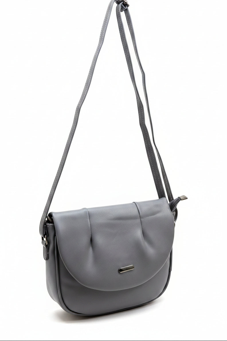 Elegant Flap Closure Crossbody Shoulder Bag with Multiple Compartments