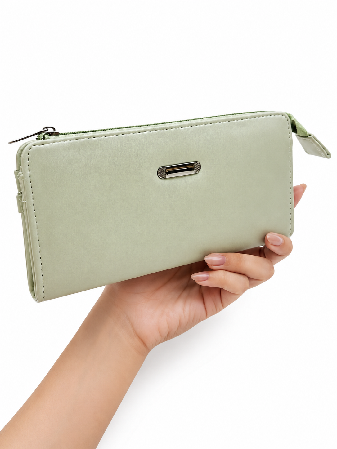BATUTA Women’s Zip Around Clutch Wallet | PU Leather Ladies Wallet | Multi Compartment Purse with Card Slots, Cash Sections, Coin Pocket & Wrist Strap