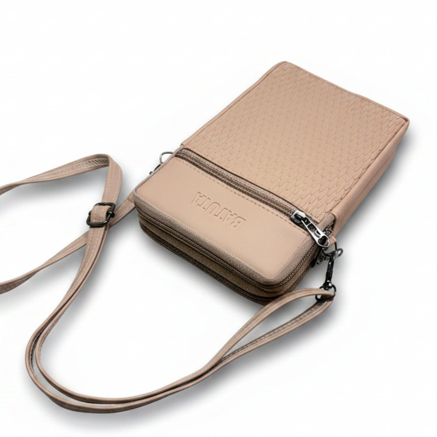 BATUTA HUB Women Crossbody Sling Bag | Premium PU Leather Small Size Bag for Girls & Ladies | Adjustable Strap | Multiple Zipper Pockets | Lightweight Daily Use Purse