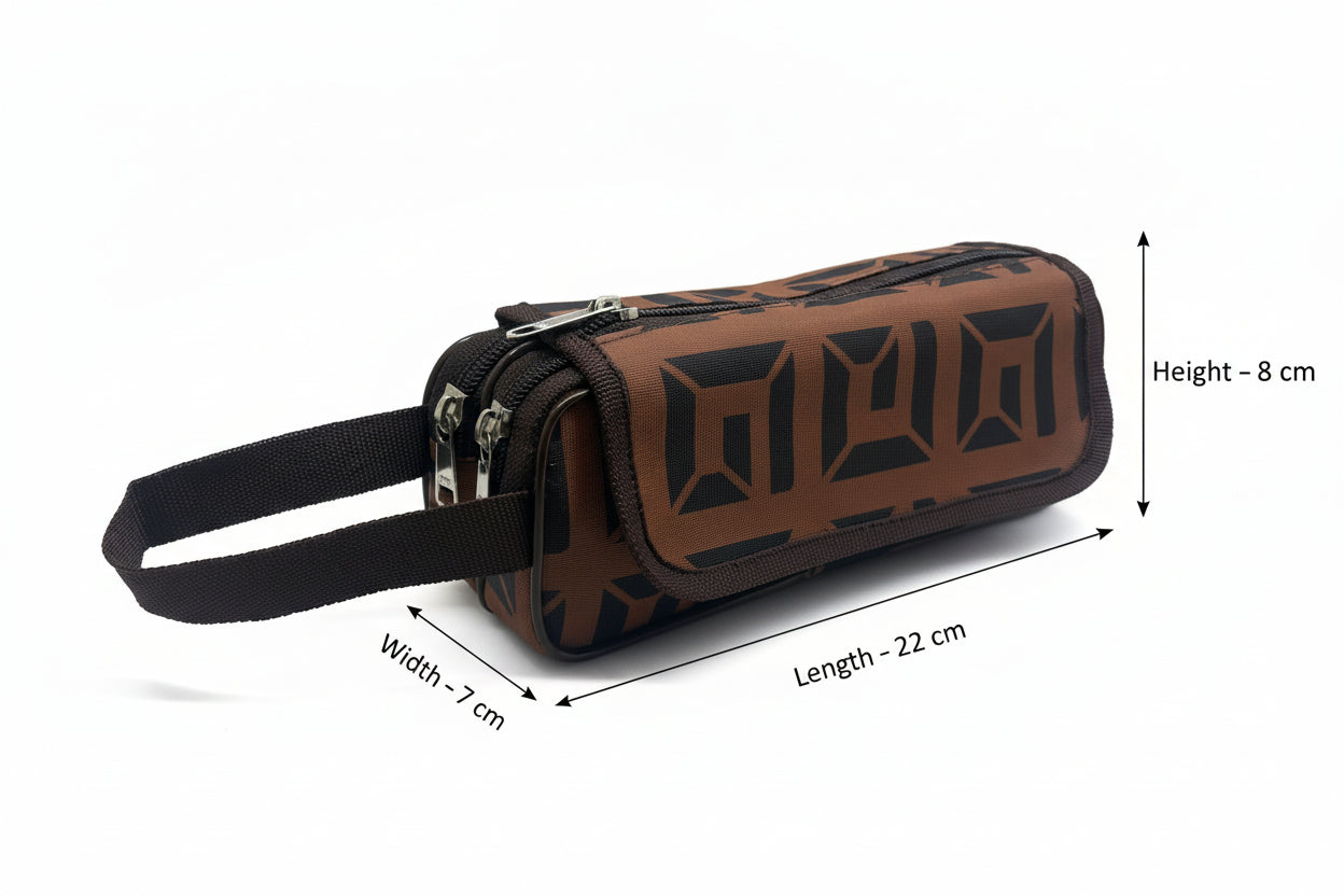 BATUTA Large Size Pencil Case Holder Pouch Pen Bag Marker Stationary Pouch Case 3 Zipper Stationery Case Pen Holde Pencil Pouch