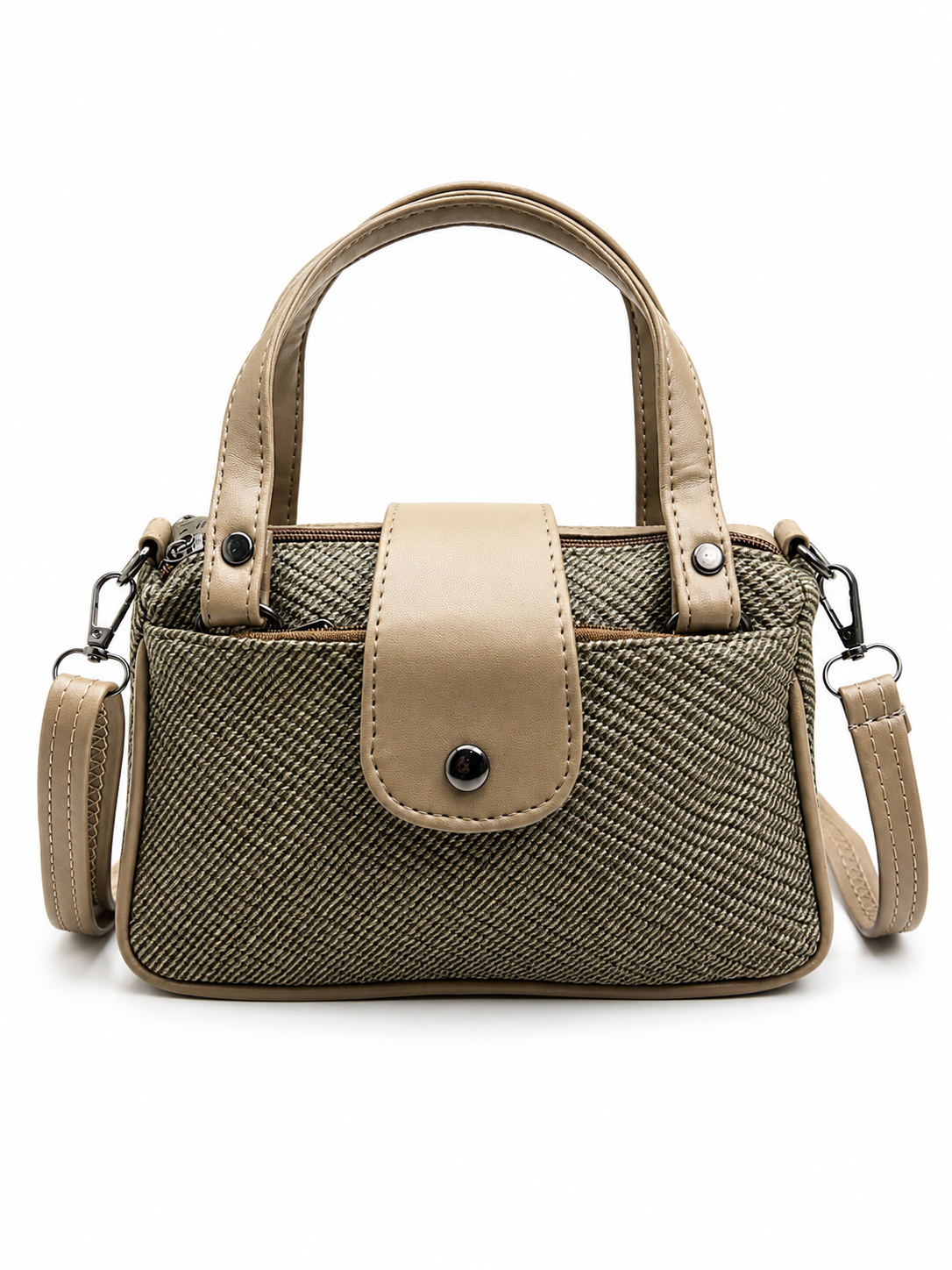 Women’s Stylish Handbag with Detachable Sling Strap | Multi-Pocket Casual Tote Bag for Daily Use