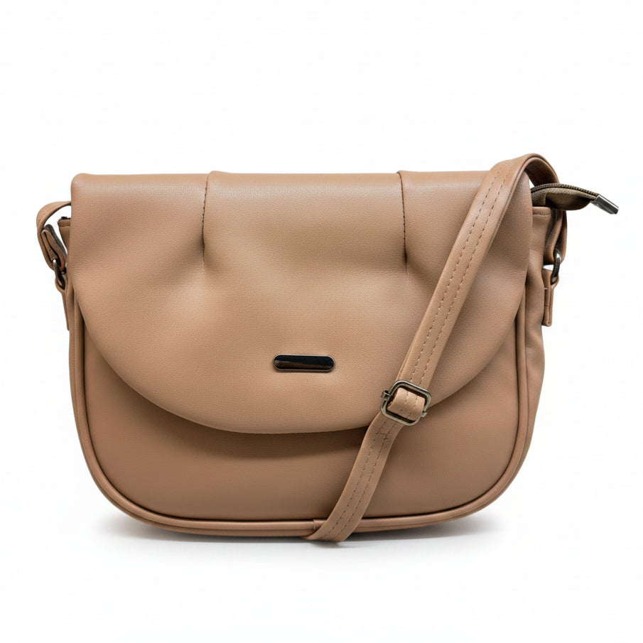 Elegant Flap Closure Crossbody Shoulder Bag with Multiple Compartments