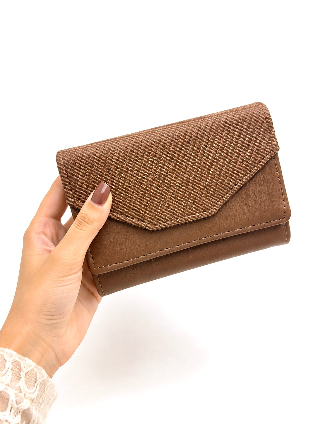 BATUTA Women Bi-Fold PU Leather Wallet | Card Holder | Coin Pocket | Compact Ladies Wallet | Olive Grey