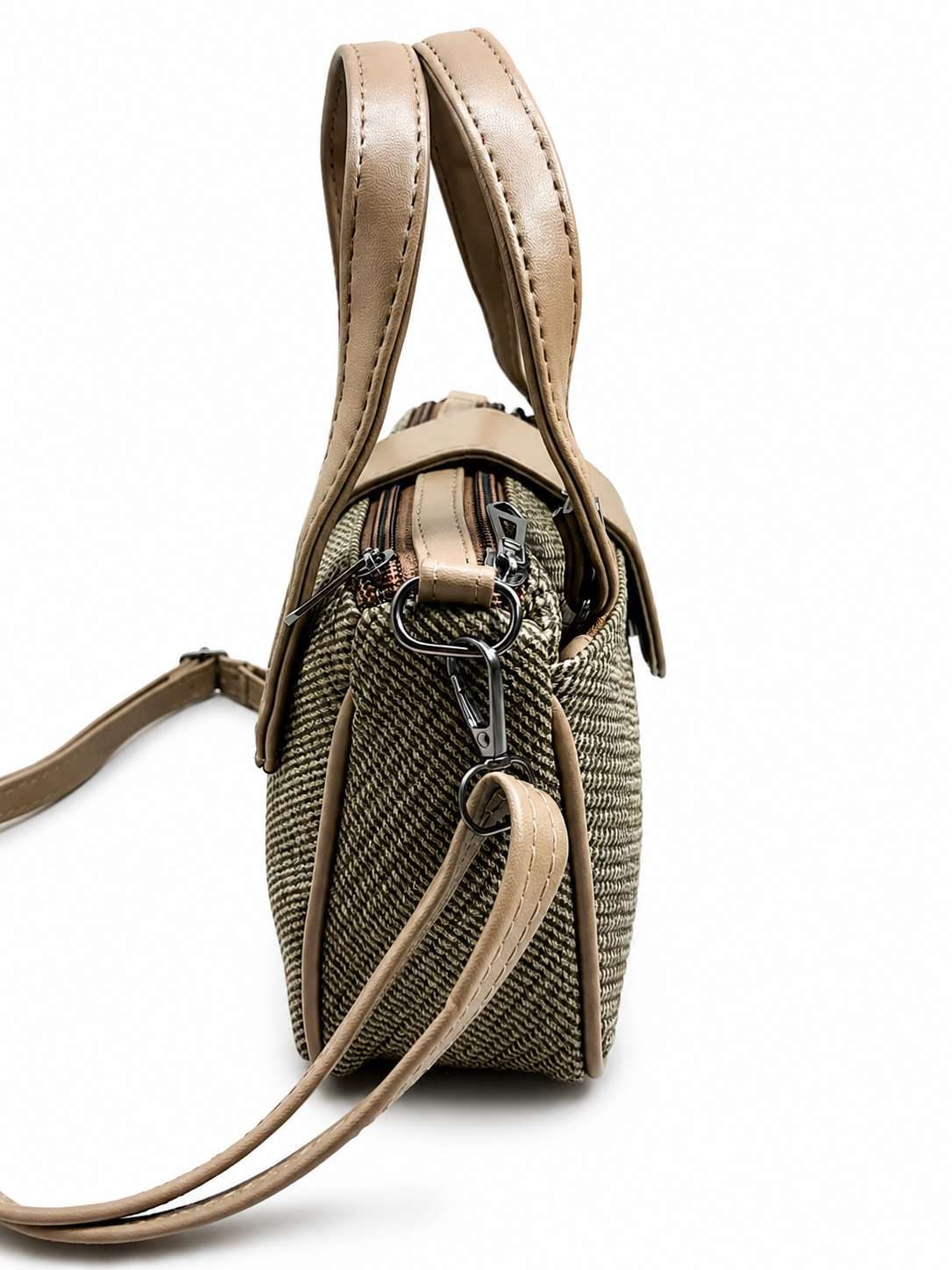 Women’s Stylish Handbag with Detachable Sling Strap | Multi-Pocket Casual Tote Bag for Daily Use