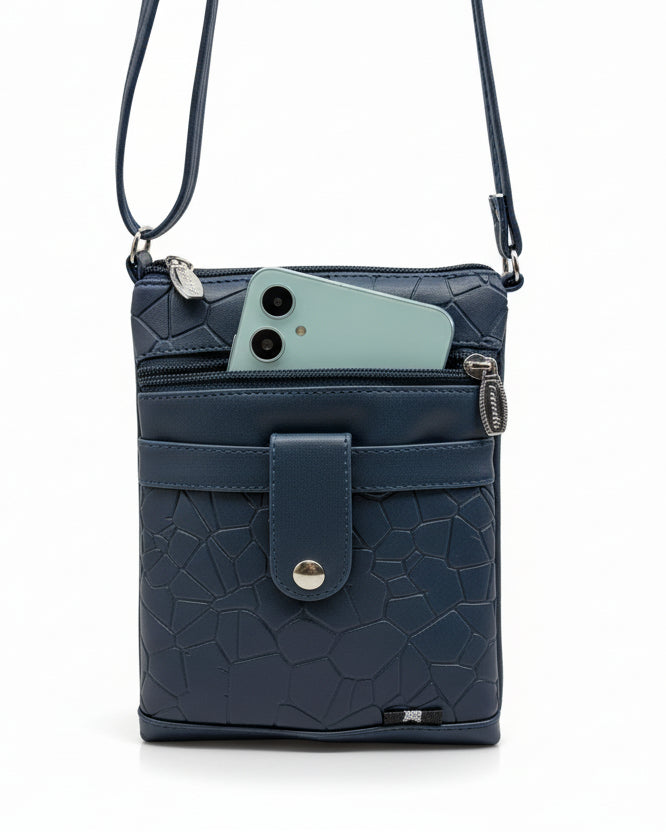 Women Crossbody Sling Bag | Premium PU Leather Small Side Bag for Girls & Ladies | Adjustable Strap | Multiple Zipper Pockets | Lightweight Daily Use Purse