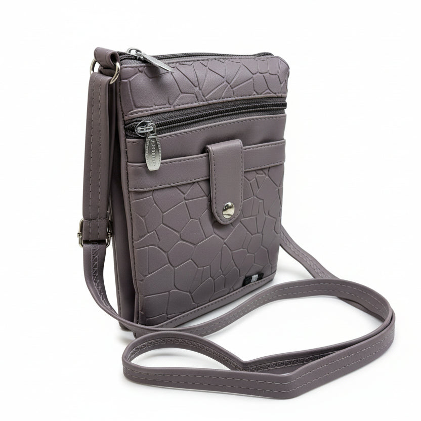 Women Crossbody Sling Bag | Premium PU Leather Small Side Bag for Girls & Ladies | Adjustable Strap | Multiple Zipper Pockets | Lightweight Daily Use Purse