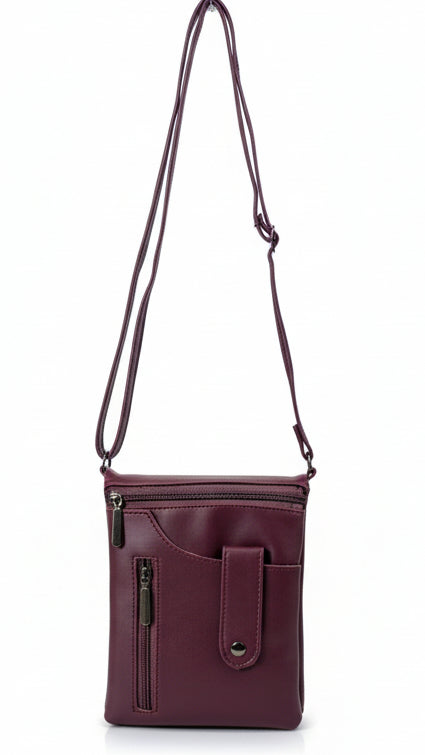 BATUTA HUB Women Crossbody Sling Bag | Premium PU Leather Small Side Bag for Girls & Ladies | Adjustable Strap | Multiple Zipper Pockets | Lightweight Daily Use Purse