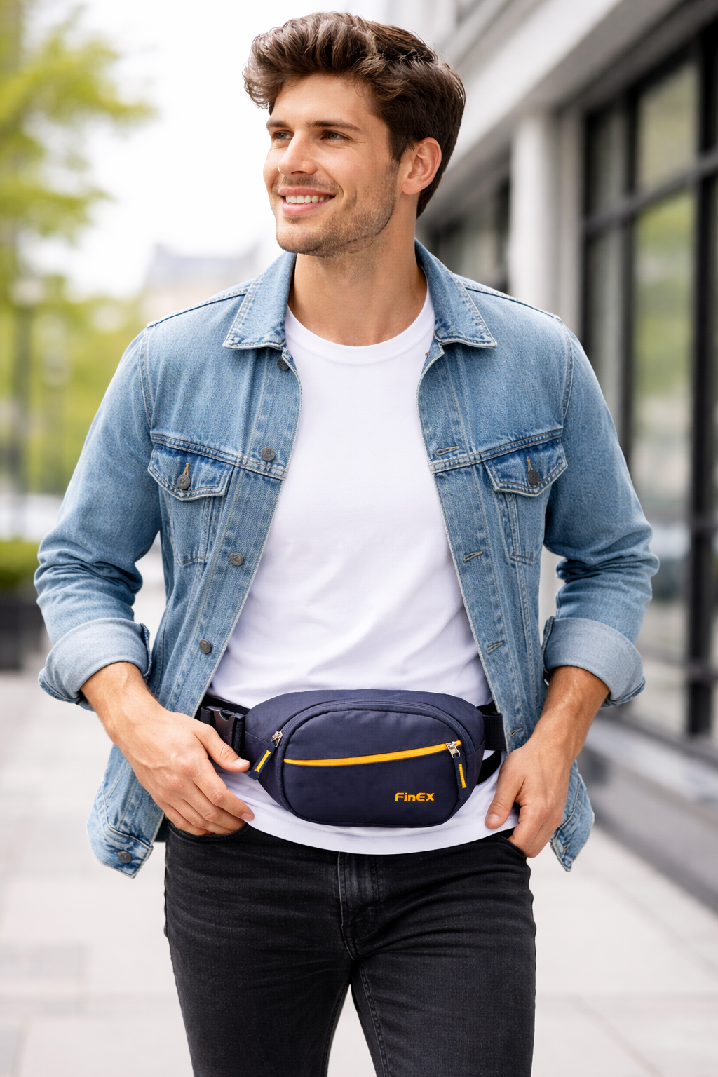 Waist Bag for Men & Women Water-Resistant Travel Fanny Pack Adjustable Belt Crossbody Chest Bag