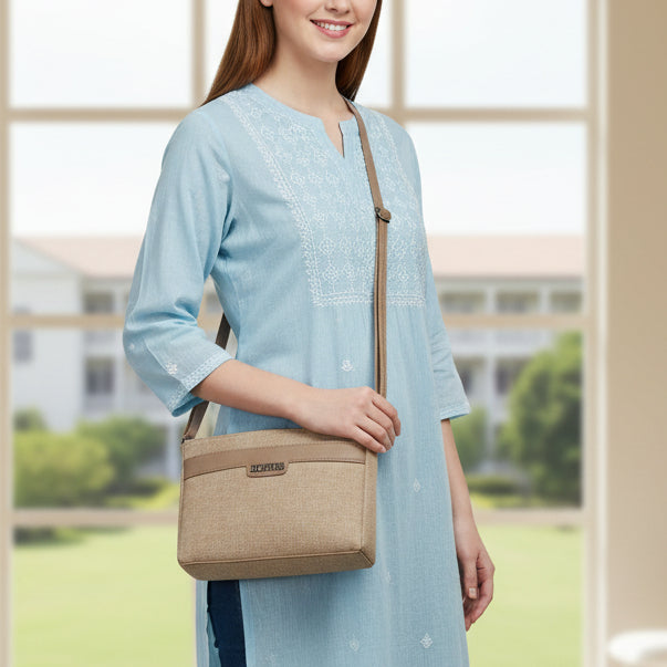 BATUTA HUB Women Crossbody Sling Bag | Premium PU Leather Small Side Bag for Girls & Ladies | Adjustable Strap | Multiple Zipper Pockets | Lightweight Daily Use Purse