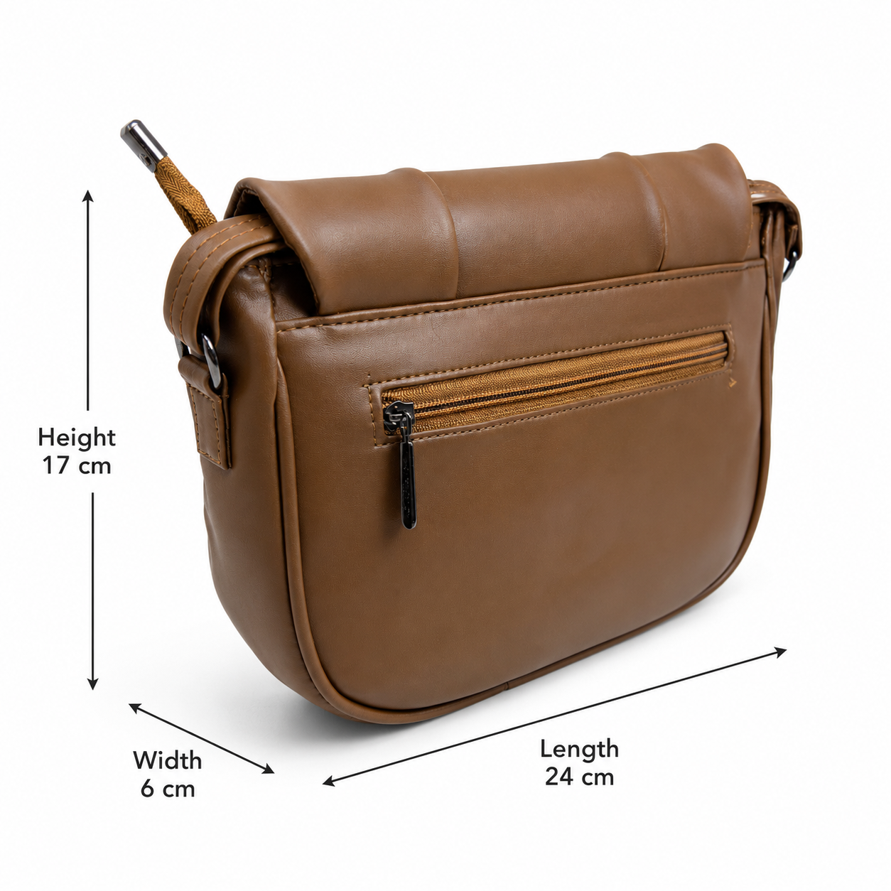 Elegant Flap Closure Crossbody Shoulder Bag with Multiple Compartments