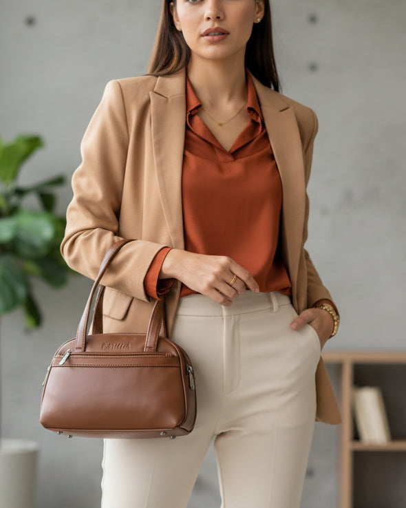 BATUTA Small Hand Bag for Women, PU Leather, Stylish and Lightweight, Top Hand Held Bag