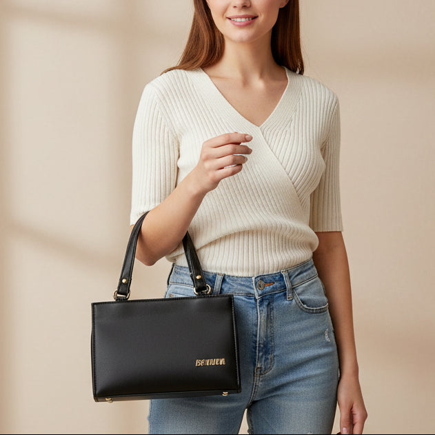 BATUTA HUB Luxury Leather Large Capacity Bag for Women – Stylish PU Leather Satchel Handbag with Multiple Pockets Perfect Travel Bag for Women and Girls