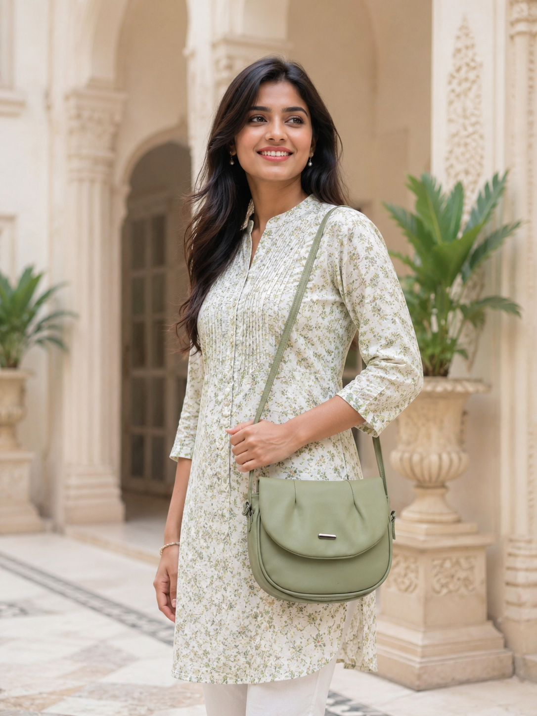 Elegant Flap Closure Crossbody Shoulder Bag with Multiple Compartments