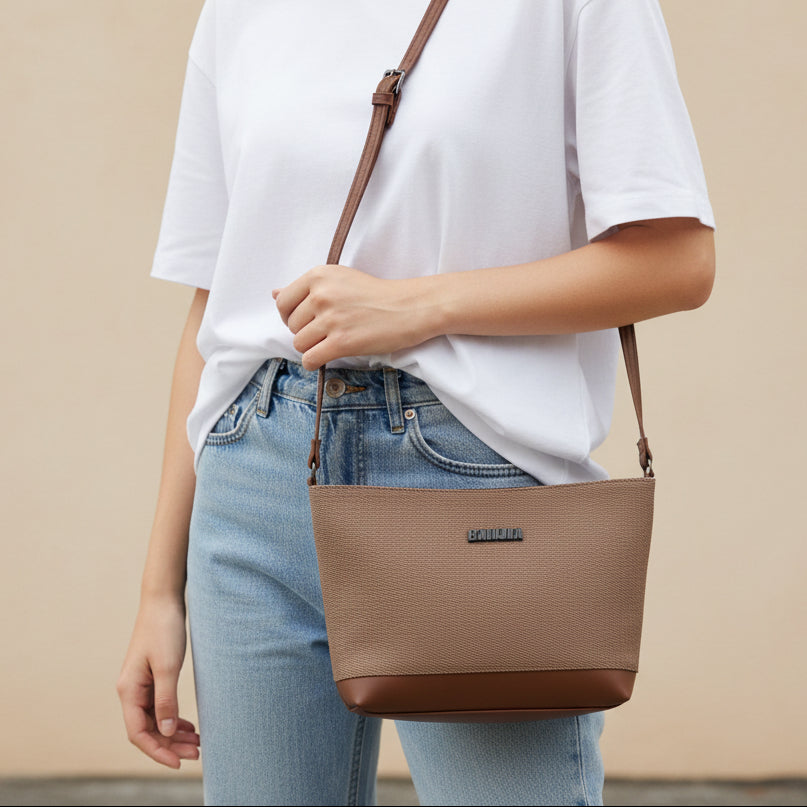 BATUTA HUB Women Crossbody Sling Bag | Premium PU Leather Small Side Bag for Girls & Ladies | Adjustable Strap | Multiple Zipper Pockets | Lightweight Daily Use Purse