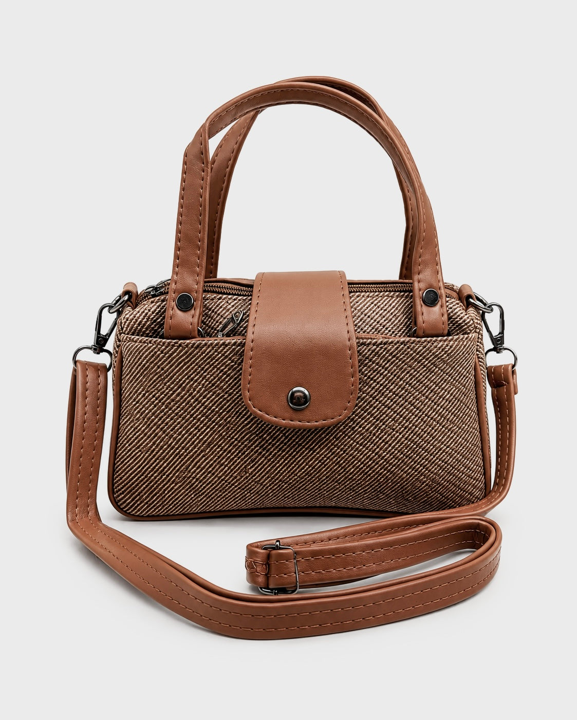 Women’s Stylish Handbag with Detachable Sling Strap | Multi-Pocket Casual Tote Bag for Daily Use