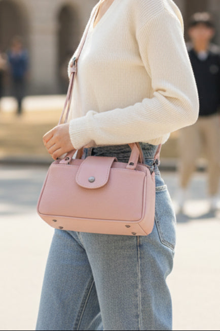 Women Mini Handbag with Sling Strap | Small Stylish Hand Carry Bag | Multi Compartment