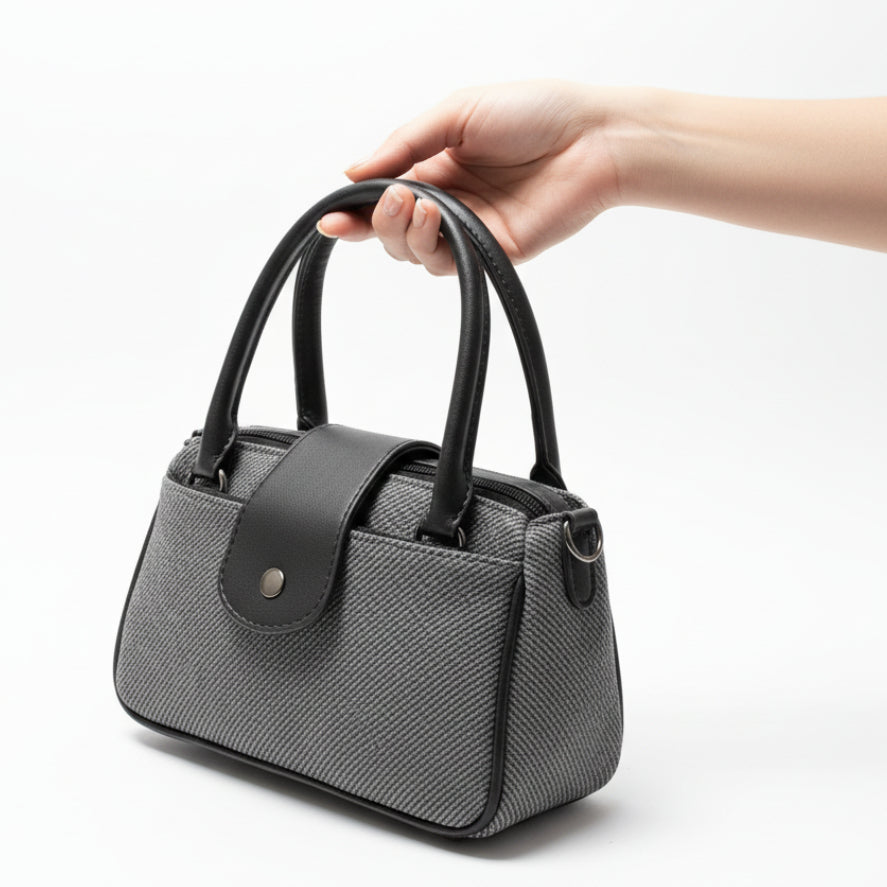 Women Mini Handbag with Sling Strap | Small Stylish Hand Carry Bag | Multi Compartment