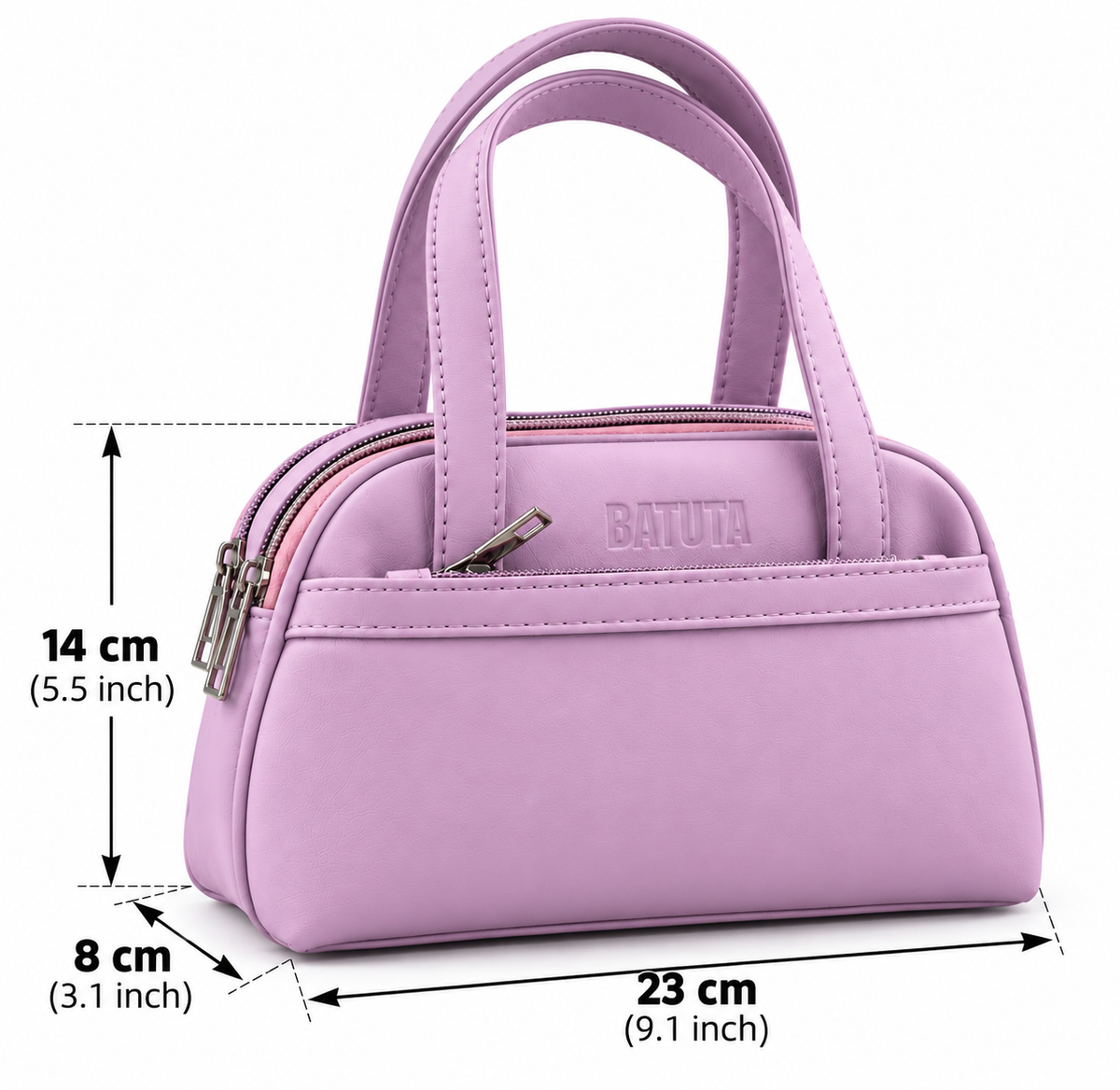 BATUTA HUB  Small Hand Bag for Women, PU Leather, Stylish and Lightweight, Top Hand Held Bag
