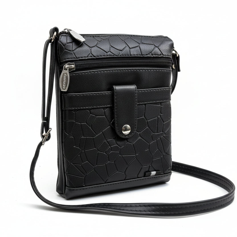 Women Crossbody Sling Bag | Premium PU Leather Small Side Bag for Girls & Ladies | Adjustable Strap | Multiple Zipper Pockets | Lightweight Daily Use Purse