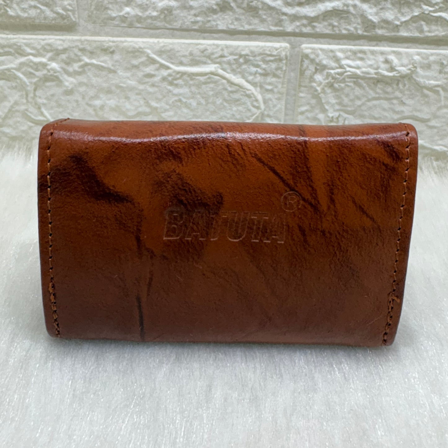 BATUTA HUB Premium Genuine Leather Coin Purse, Brown Compact Card Holder Wallet  Small Handcrafted Money Pouch for Women (Tan)