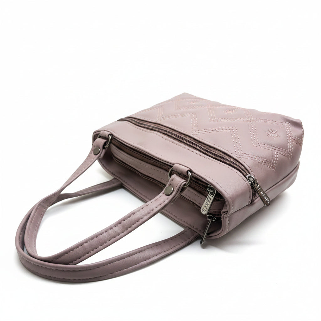 Women Stylish PU Leather Handbag | Small Tote Bag for Daily Use | Zipper Closure Hand Purse for Girls & Women