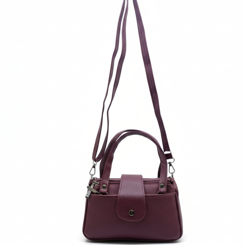 Women Mini Handbag with Sling Strap | Small Stylish Hand Carry Bag | Multi Compartment