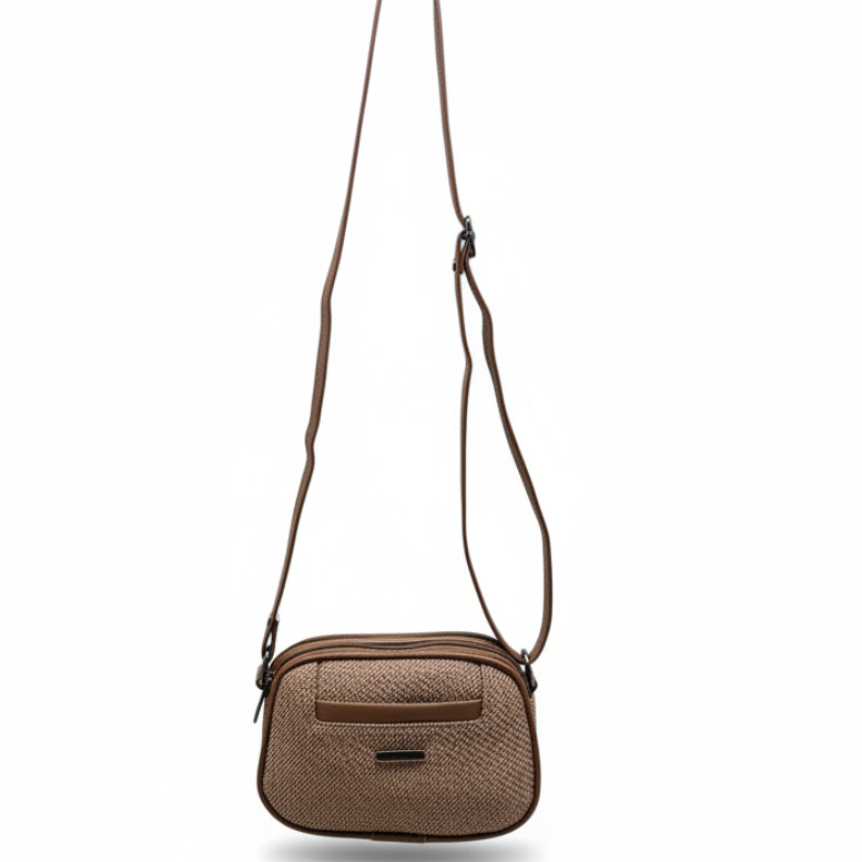 Women Compact Sling Bag | Small Crossbody Shoulder Bag | Multi Pocket | 2 Compartments | Adjustable Strap