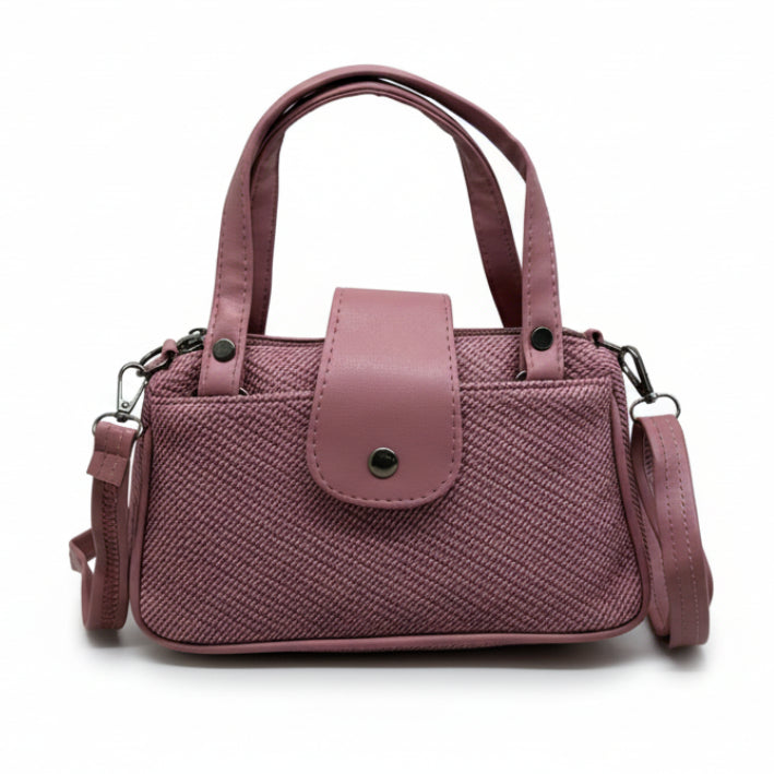Women Mini Handbag with Sling Strap | Small Stylish Hand Carry Bag | Multi Compartment