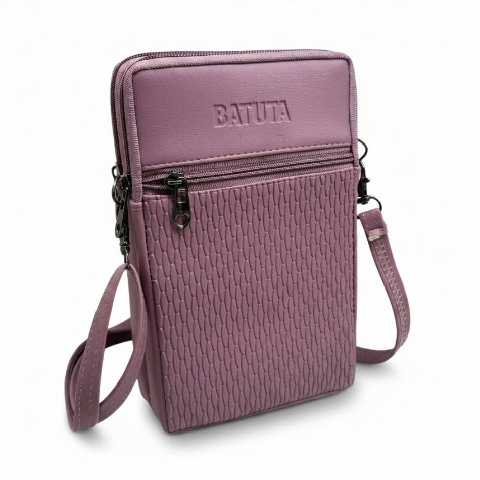 BATUTA HUB Women Crossbody Sling Bag | Premium PU Leather Small Size Bag for Girls & Ladies | Adjustable Strap | Multiple Zipper Pockets | Lightweight Daily Use Purse